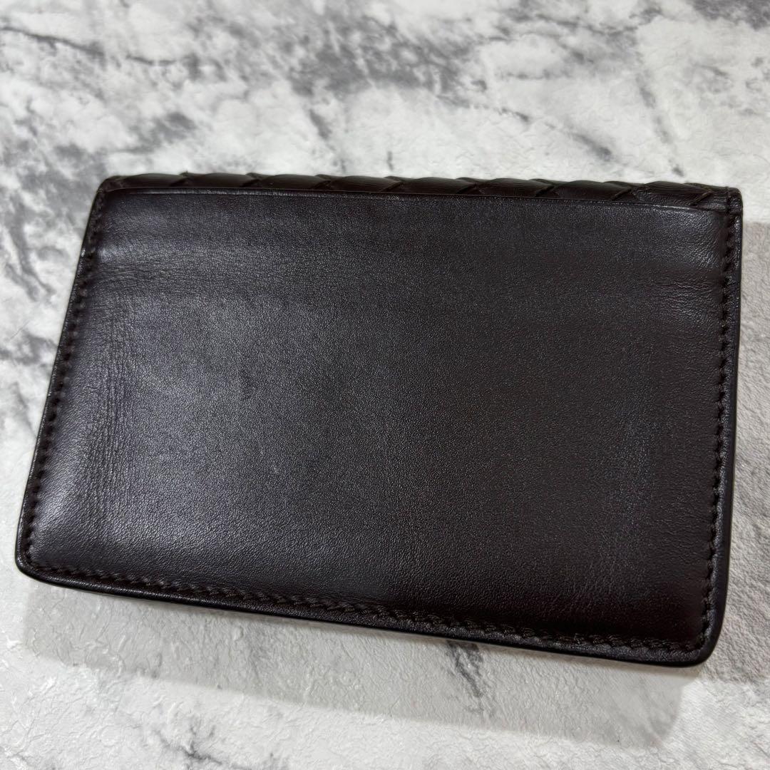 【美品】 ボッテガヴェネタ ケース イントレチャート ダークブラウン