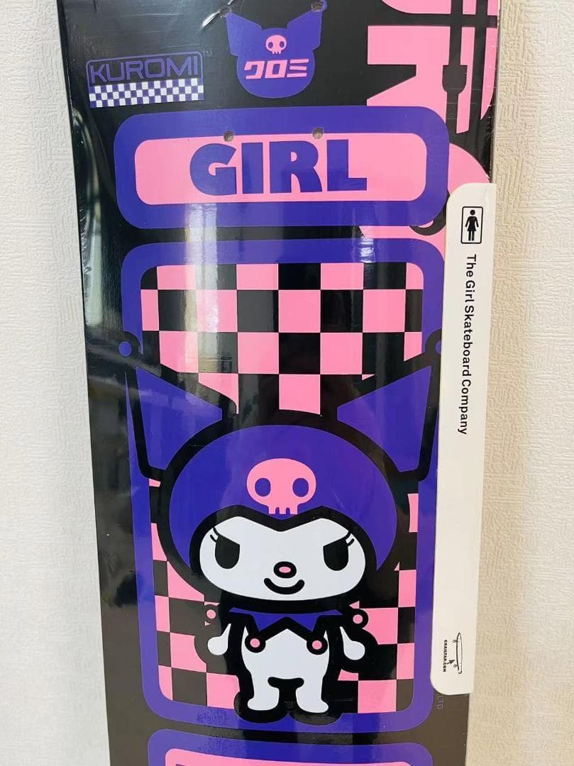 台湾製無地黒デッキテープ付きGIRL ガール　8.0デッキ　クロミ
