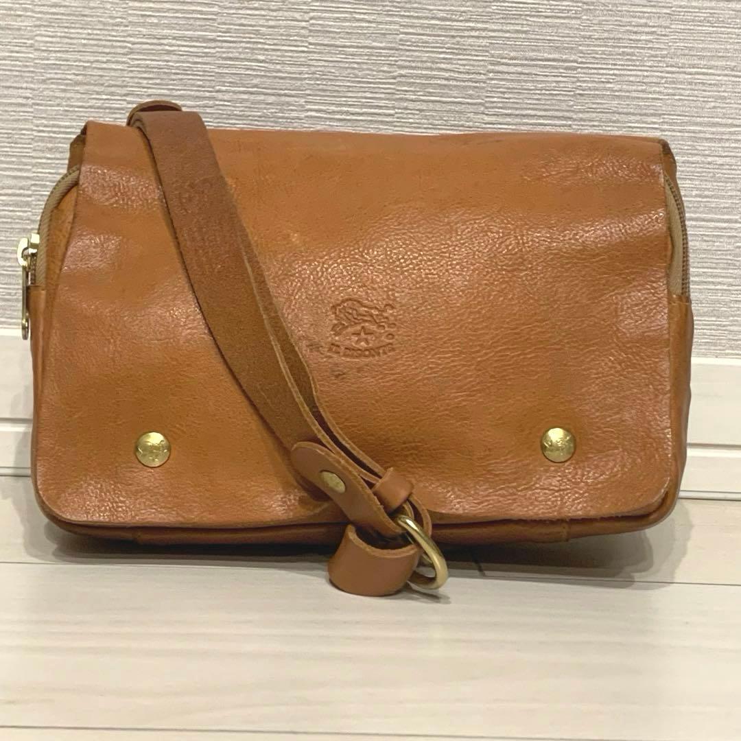 美品✨イルビゾンテ バムバック ボディバッグ レザー ブラウン