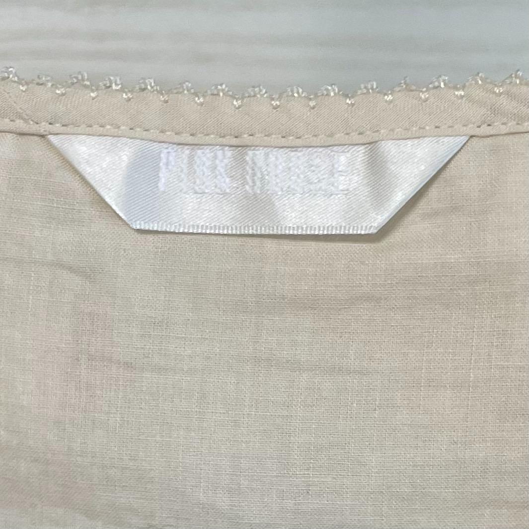 PINK HOUSE ピンクハウス　フリル 半袖ブラウス 綿100%