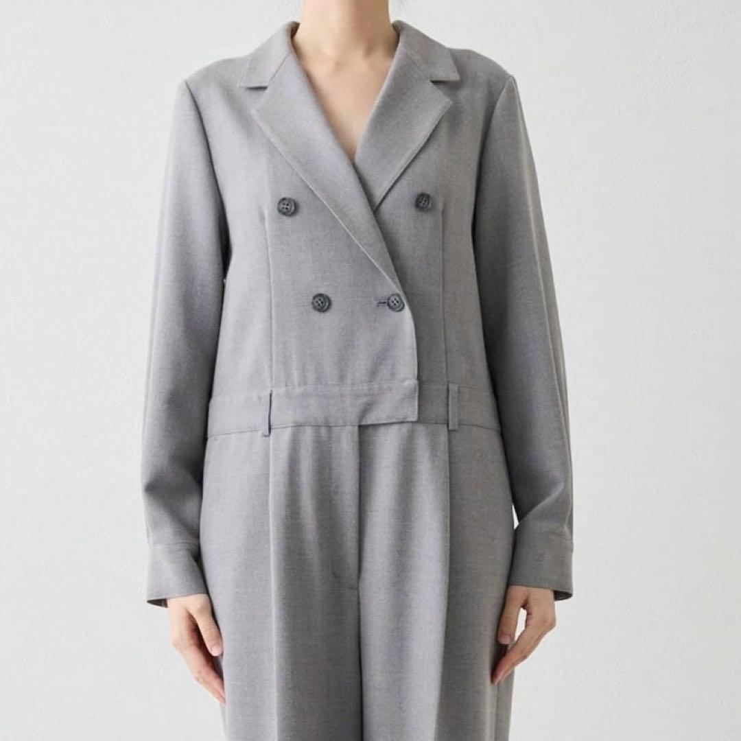 【新品】ウィムガゼット テーラーカラージャンプスーツライトグレー