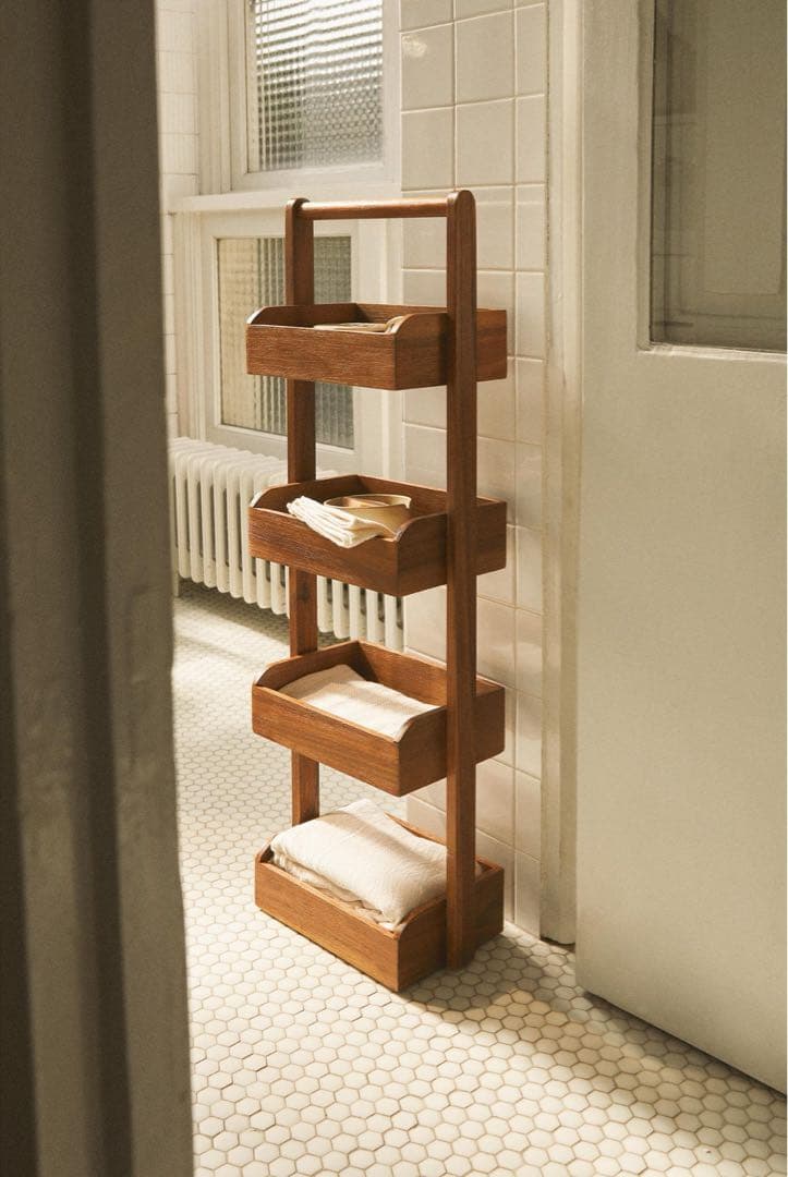 ZARA  定価¥18,990！アカシアストレージラック 4段 ③