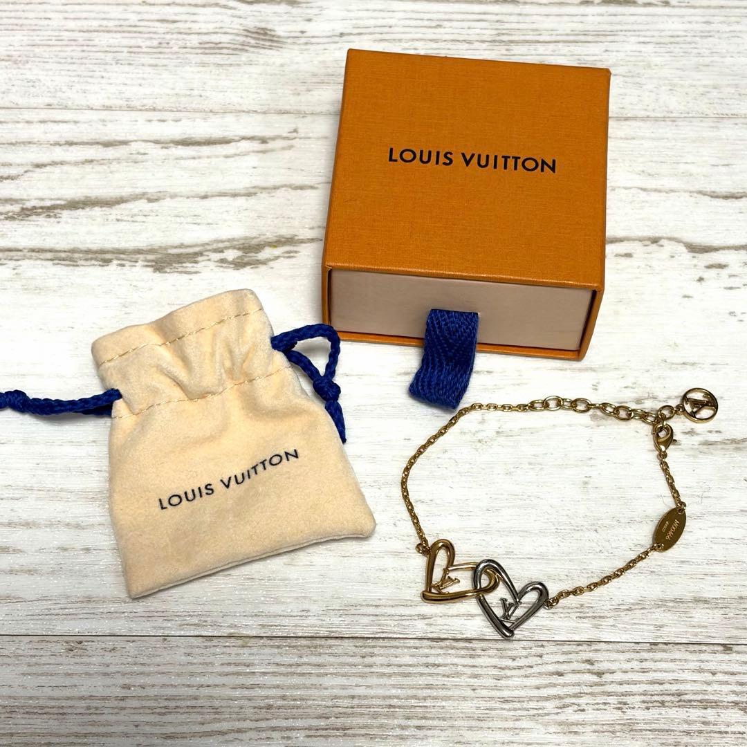 ルイヴィトン ブレスレット ブラスレ・ハートフォーリンラブ ゴールド シルバー