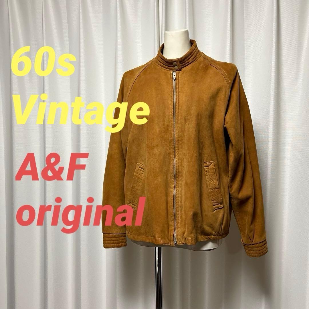 60sVintageバックスキン鹿革ブルゾン　USA製A&F originals
