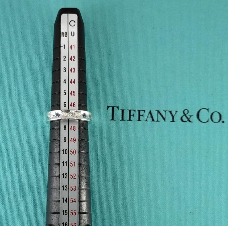●SALE●【ティファニー】１８３７　ナロー　サファイア　２P　リング　７号
