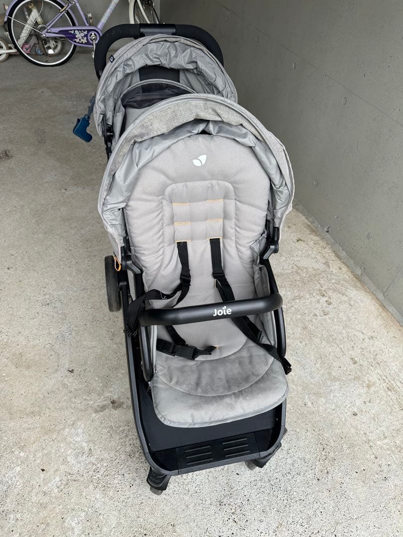 美品！Joie エヴァライトデュオ 二人乗りベビーカー グレー