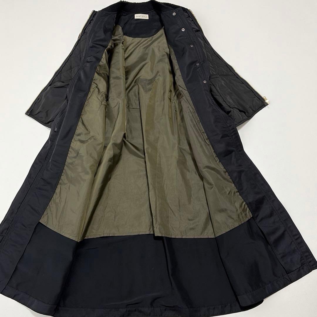 SUM1 STYLE キルティングベスト付き3WAY馬刺繍コート