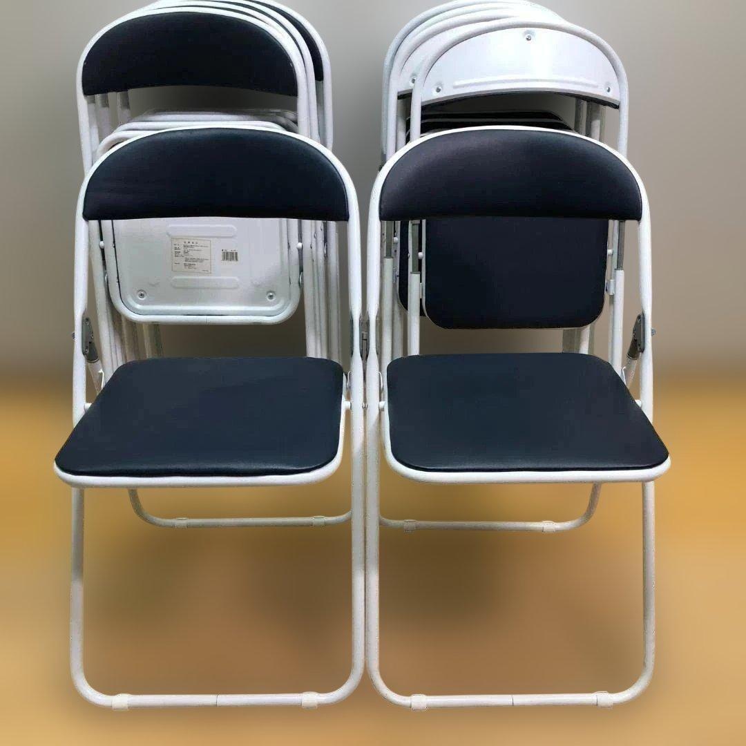 sana　４脚セット①　藤沢工業 折り畳パイプ椅子 2脚セット88338