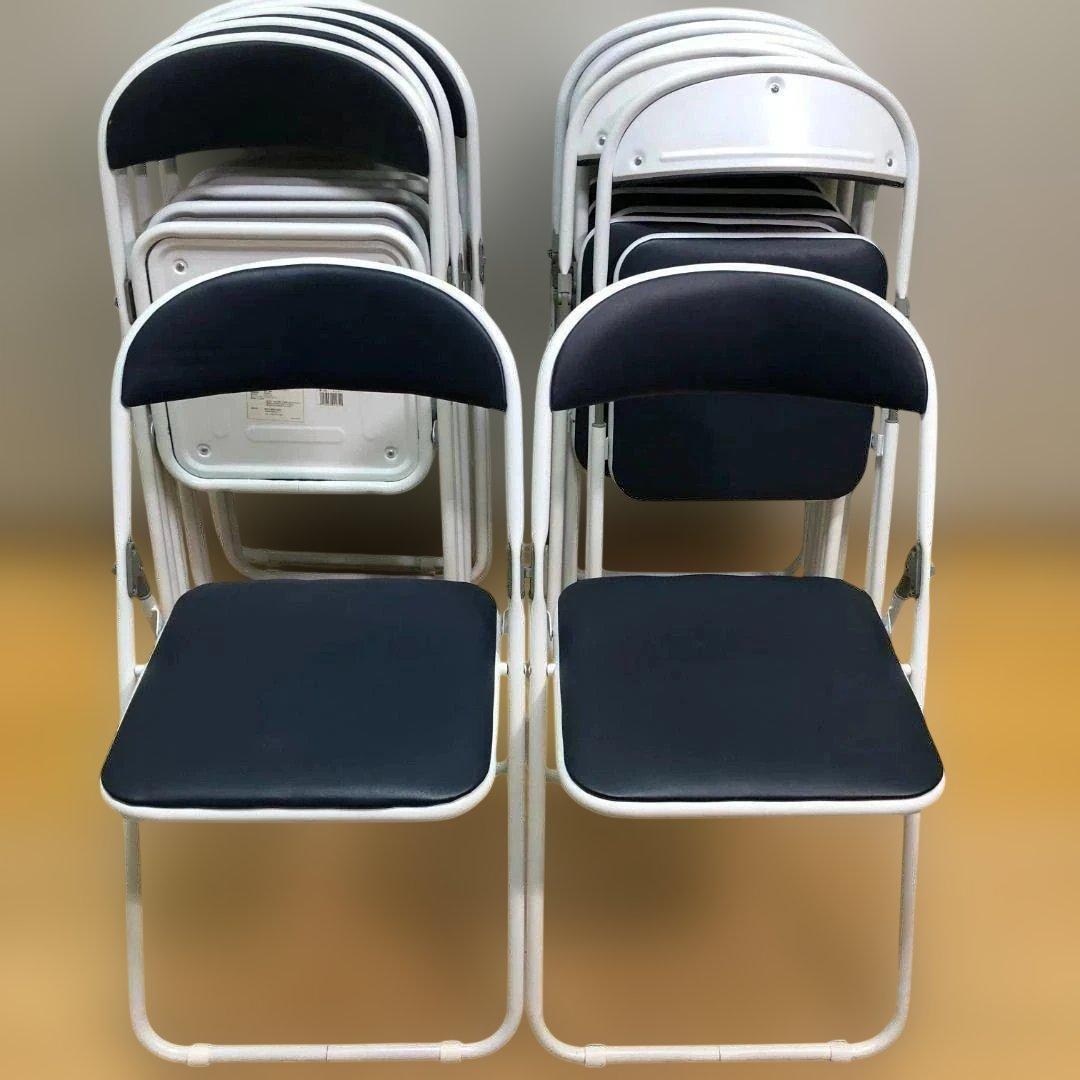 sana　４脚セット①　藤沢工業 折り畳パイプ椅子 2脚セット88338