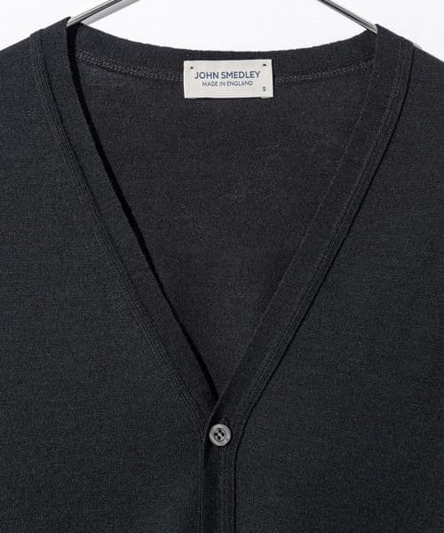 未使用新品 JOHN SMEDLEY V NECK CARDIGAN 黒 M