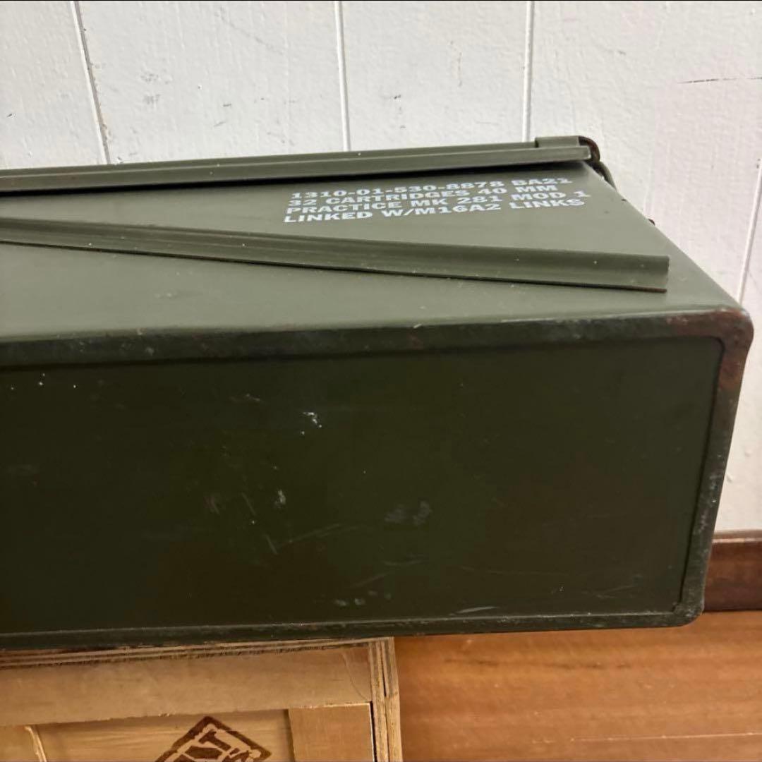 米軍　実物　AMMO BOX 40mm 32CARTRIDGES 弾薬箱
