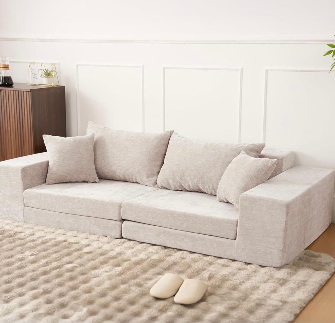 ソファー 1台多役 2人掛け 3人掛け ソファーベッド【モジュール式】