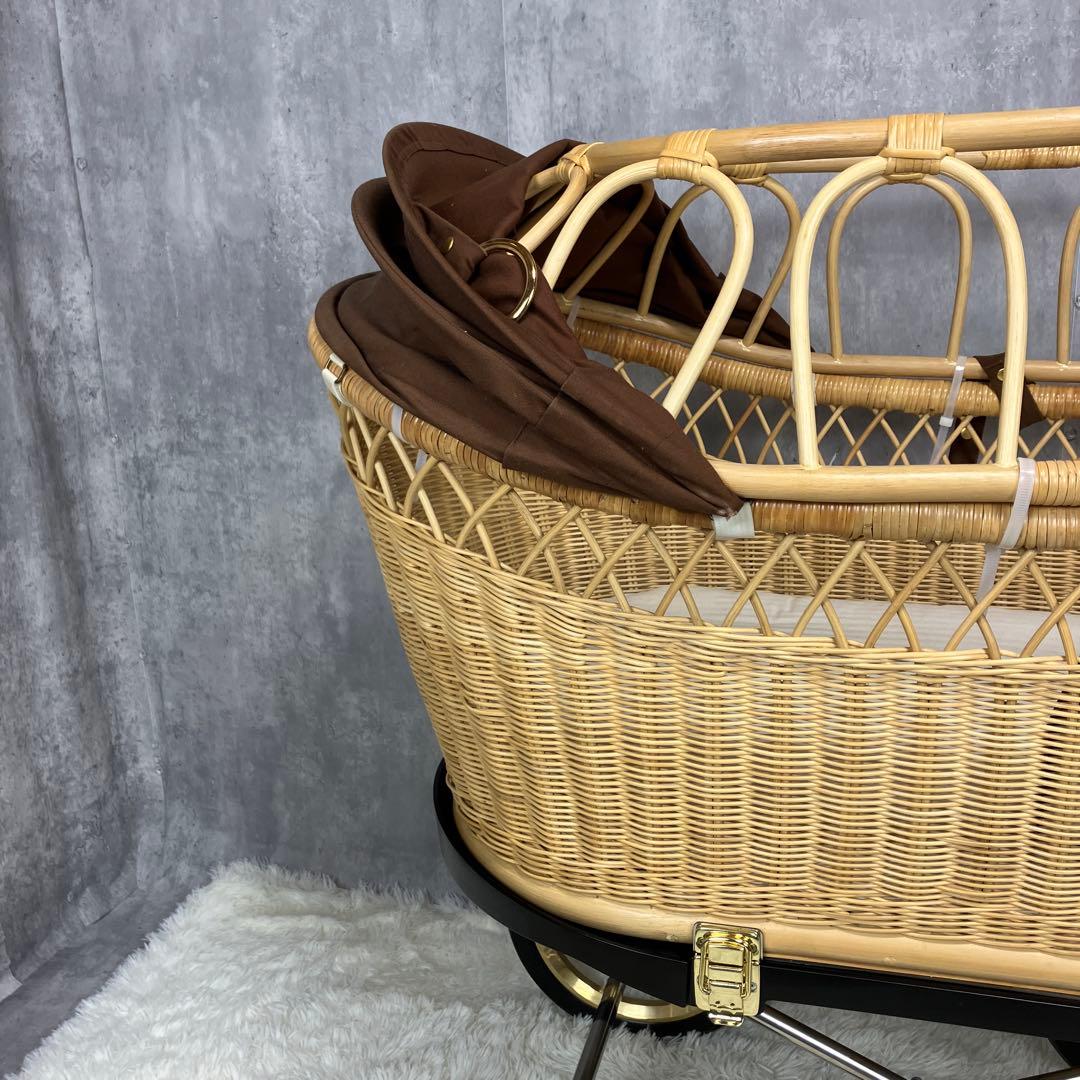 東京乳母車 プスプス ブラック＆ゴールド 幌付き ①