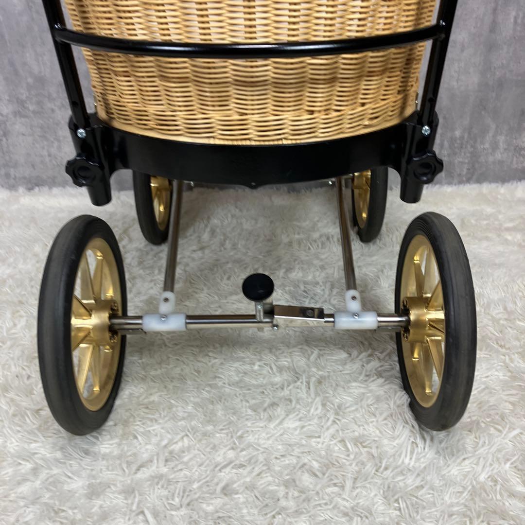 東京乳母車 プスプス ブラック＆ゴールド 幌付き ①