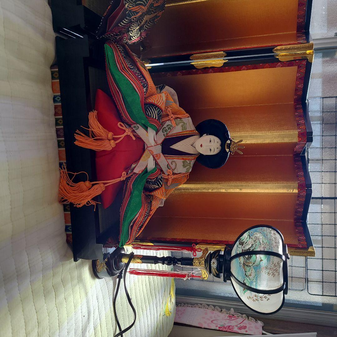 伝統的 雛人形 多色屏風付き