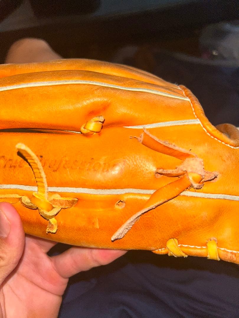 の*ー様 久保田スラッガー　軟式グローブ 内野用　オレンジ