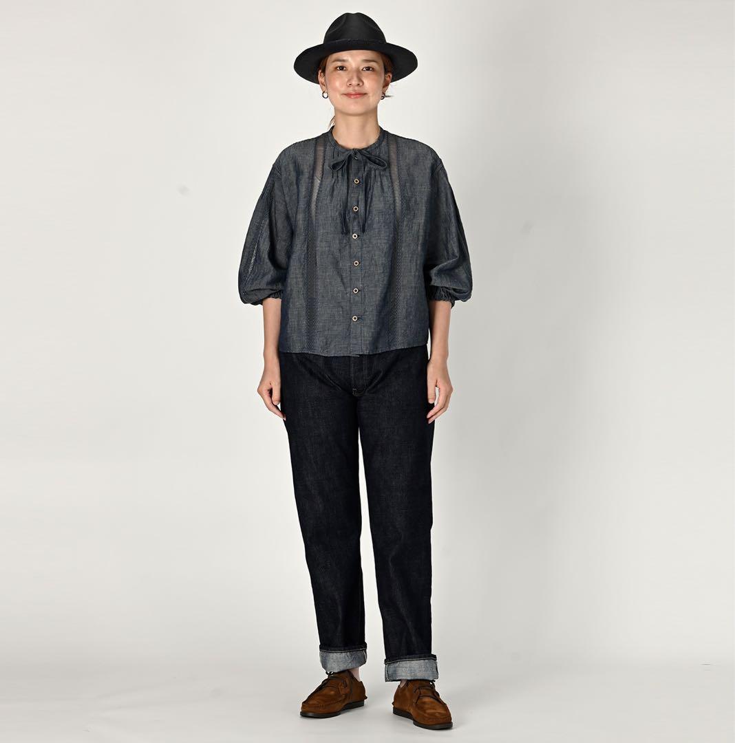 【新品未使用】 45R 再び6.5空比古比女（濃）　セルビッチデニムパンツ