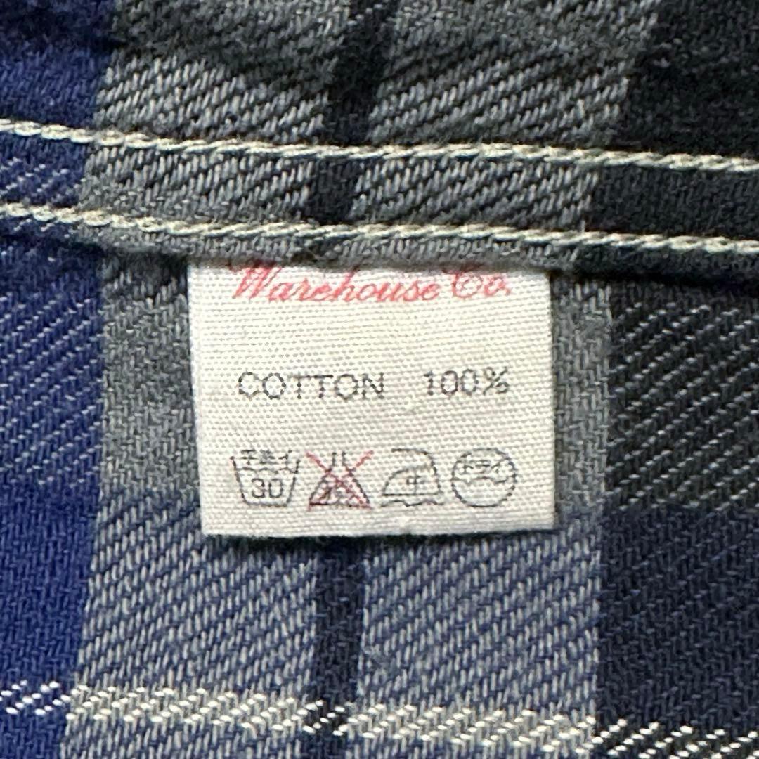 ウエアハウス 山ポケ ガチャポケ マチ付き フランネルシャツ ワークシャツ L