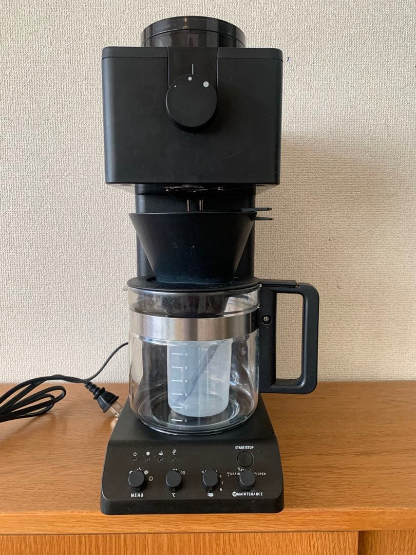 ツインバード ミル付き全自動コーヒーメーカー CM-D465 6杯用