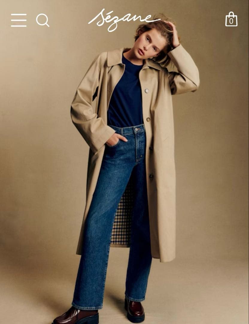 セザンヌ　CLYDE コート ベージュ サイズ34