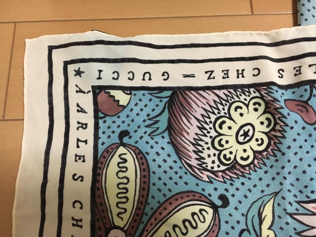 【美品】GUCCI グッチ スカーフ フローラル 花柄 シルク イタリア製