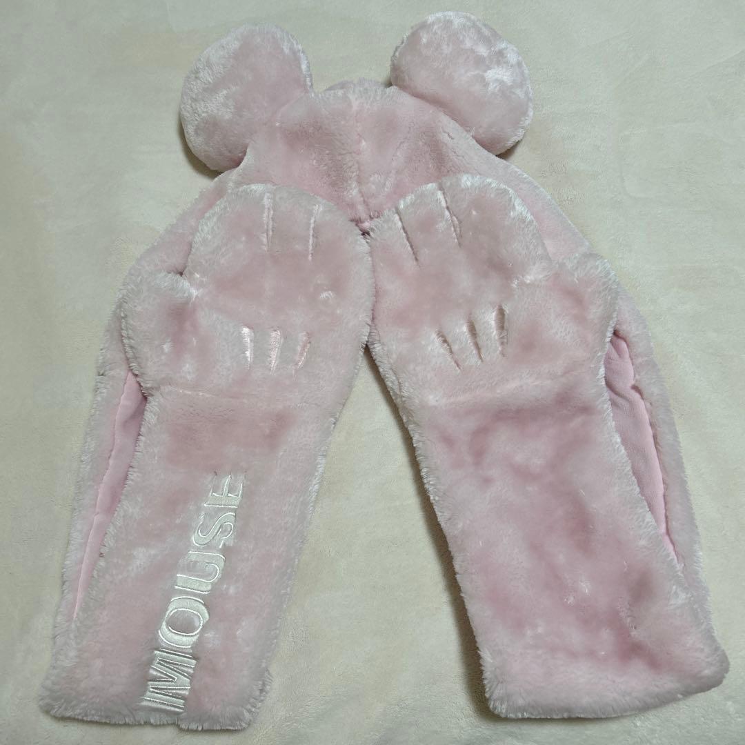 ディズニー マフラー 手袋 ミッキー ピンク マフラーキャップ