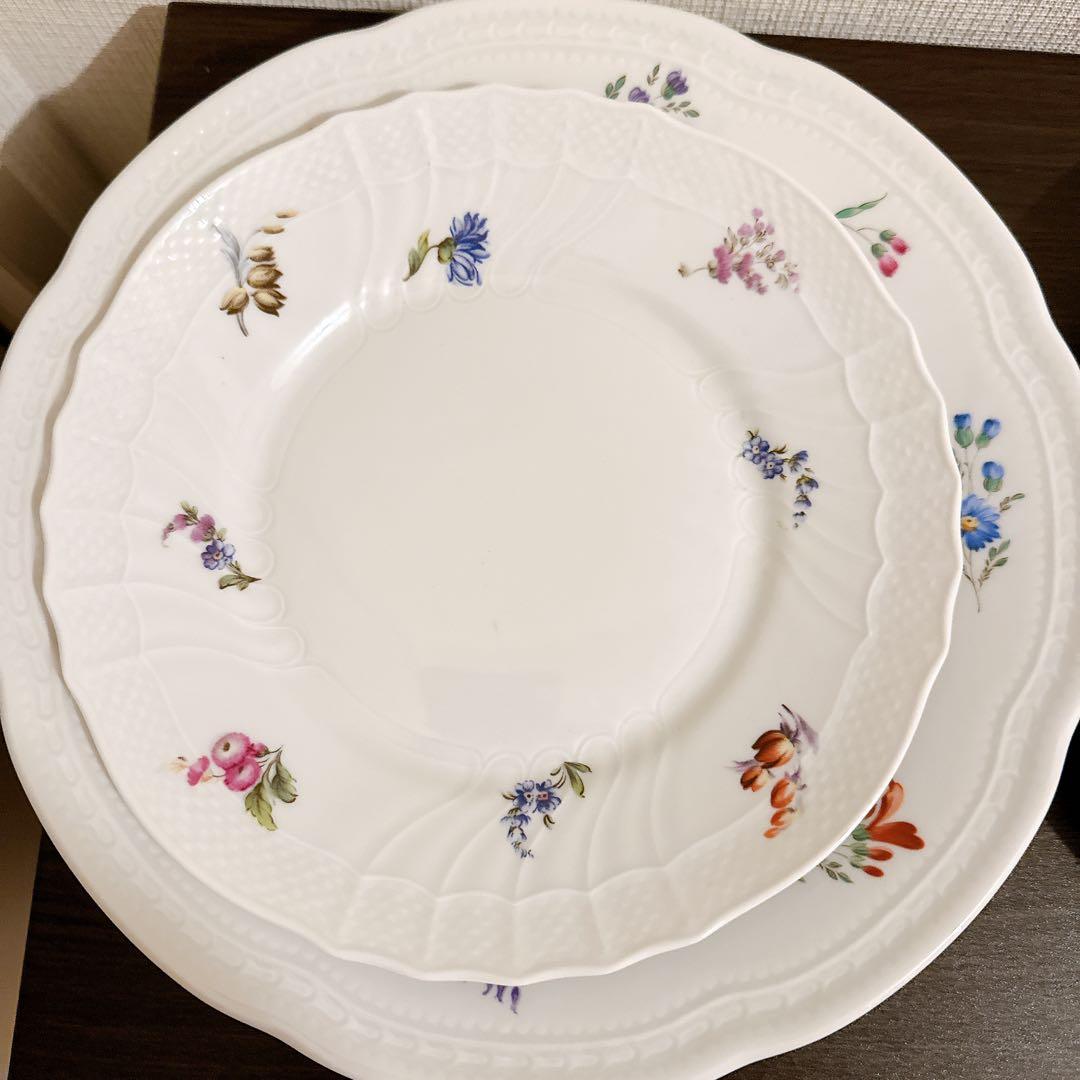 【パンジー】フロレンティーン・ターコイズ・ピンク　ジノリ　中プレート　２枚