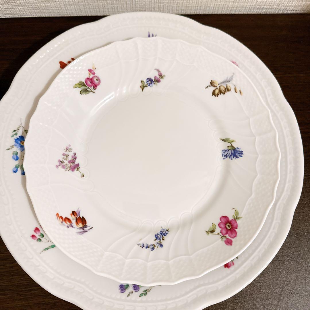 【パンジー】フロレンティーン・ターコイズ・ピンク　ジノリ　中プレート　２枚