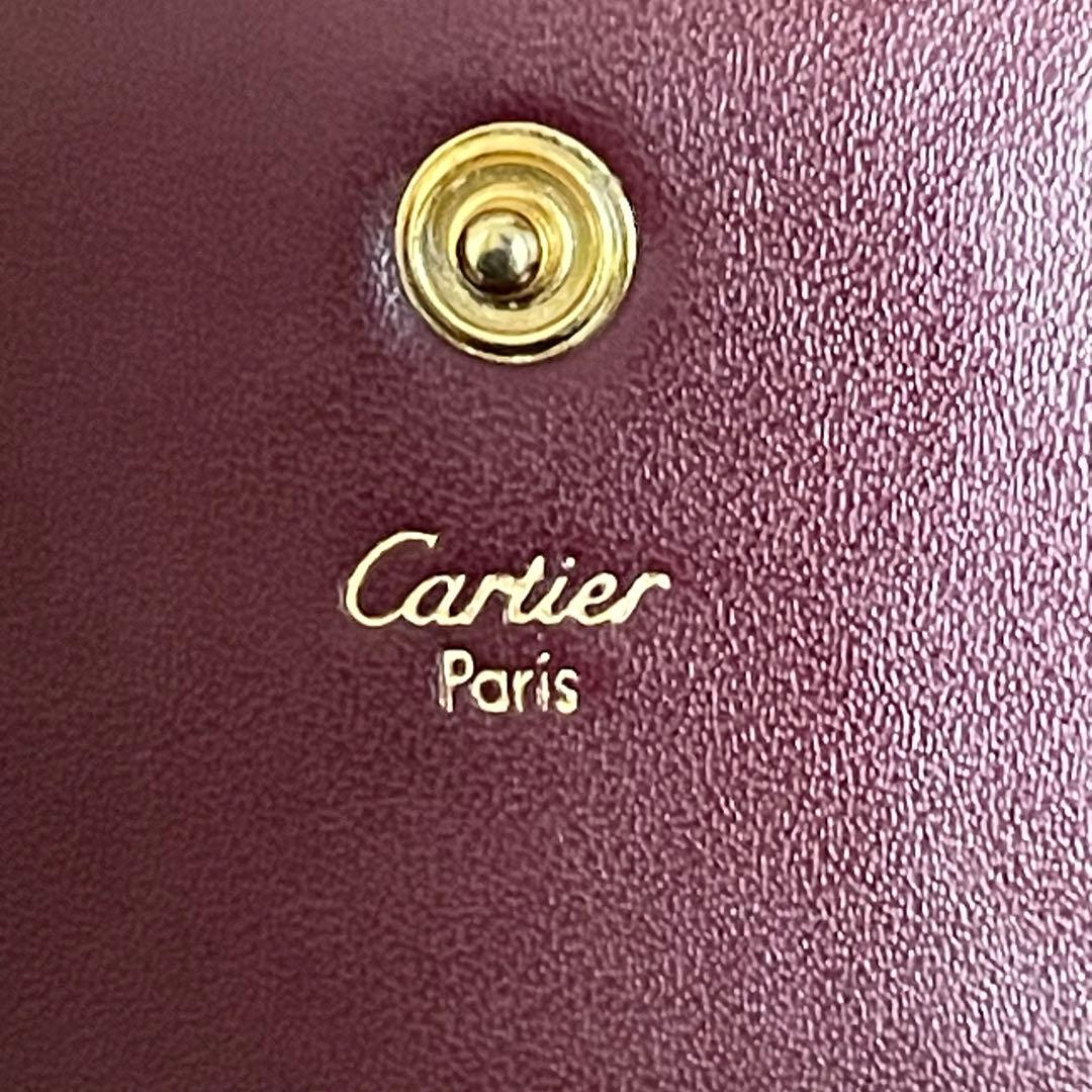 新品 カルティエ マストライン ケース ボルドー ゴールド金具