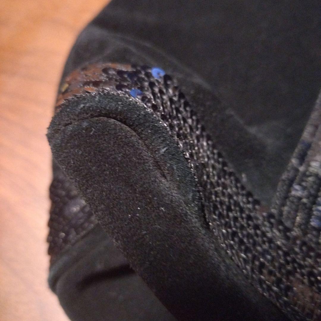 Noix☆レア☆Cabas☆スパンコールトリム×黒カーフスキン☆イタリア製