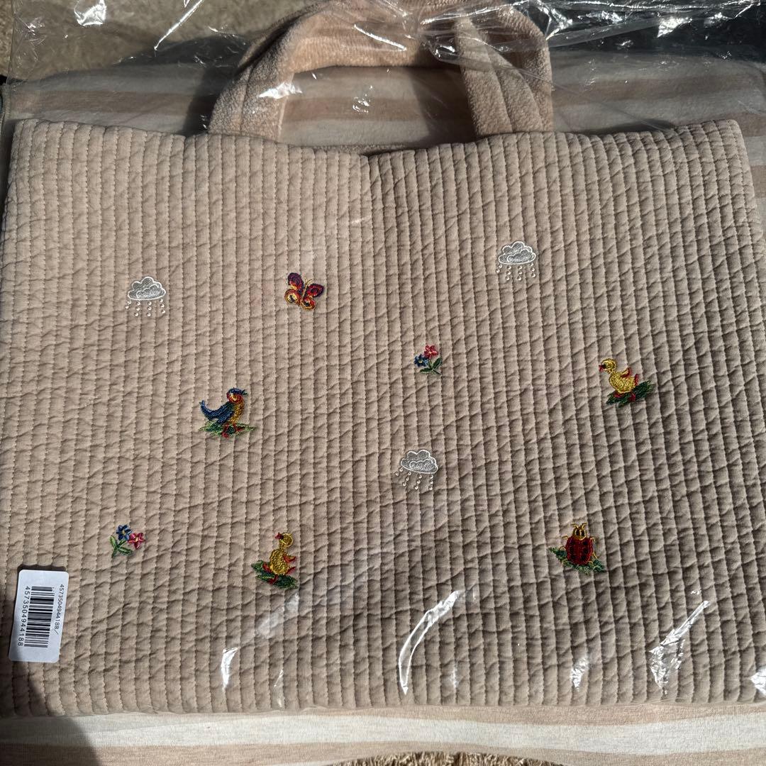 FEILER pionunnal ベージュ刺繍バッグ