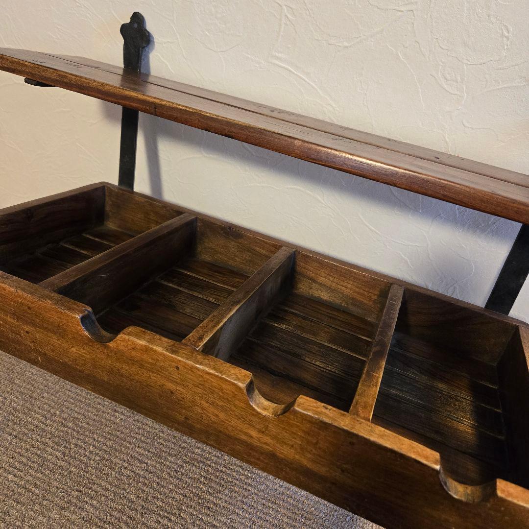 アンティーク家具 壁掛けワインラック グラスハンガー