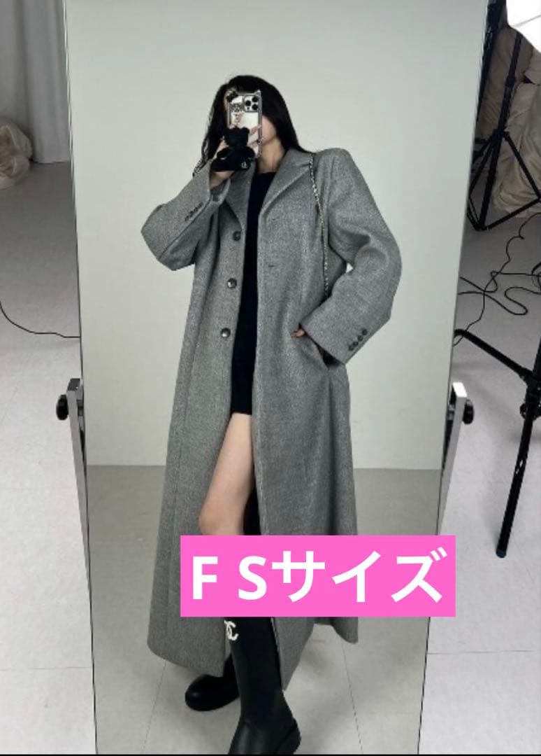 Darich ダーリッチ ♡ベーシックテーラードロングコート　グレーF Sサイズ