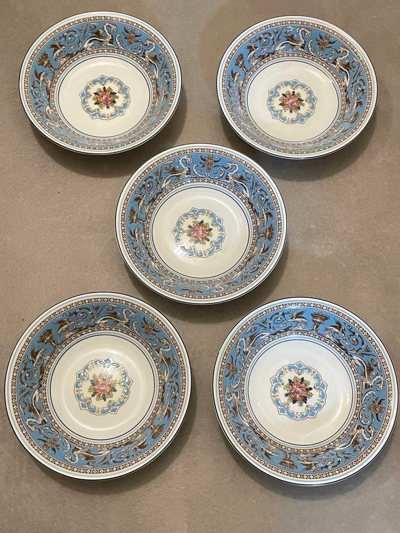 ウェッジウッド  フロレンティーン　ターコイズ　ボウル　15.5