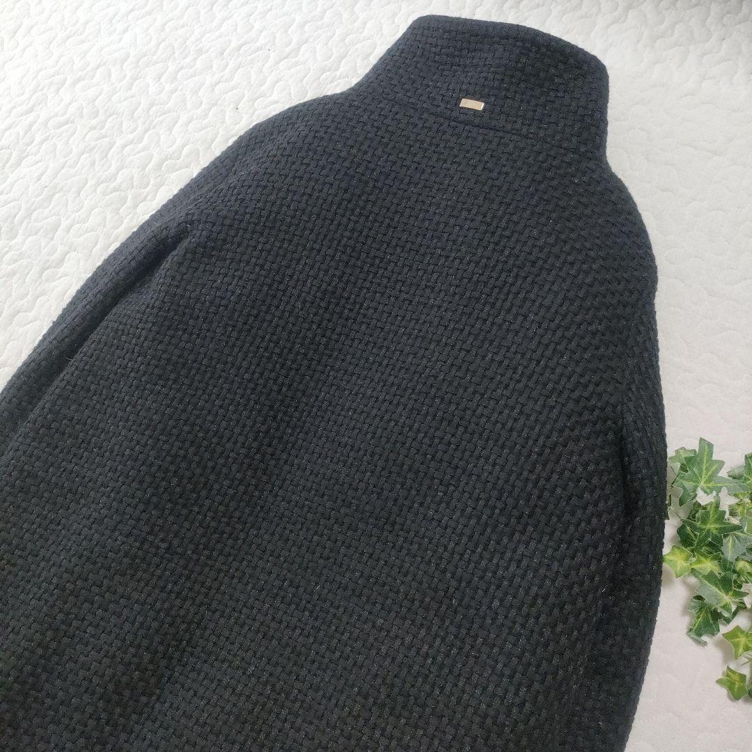 美品✨HERNO　黒タグ　編込みニットフェイスダウンコート　黒　44