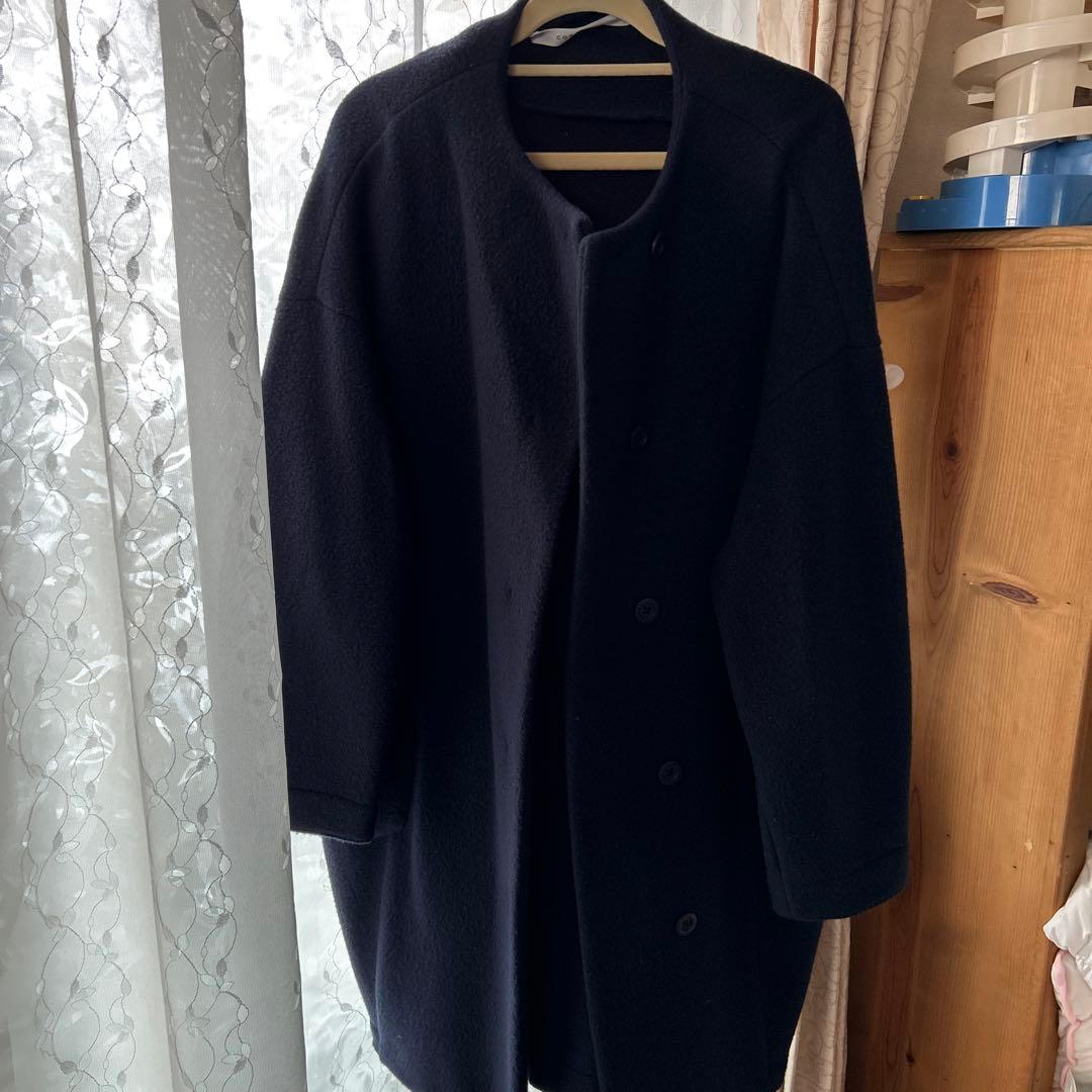 COGTHEBIGSMOKE EMILYラウンドネックコート ネイビー