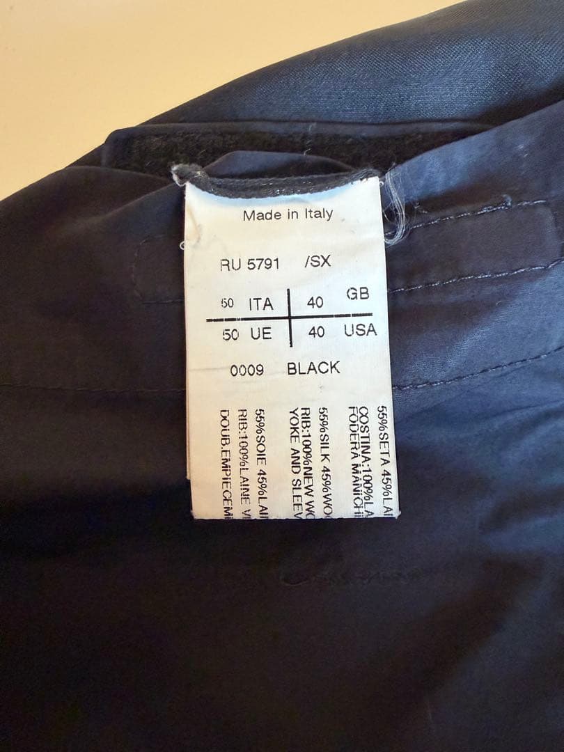 リックオウエンス　MA-1 ジャケット　ダメージ