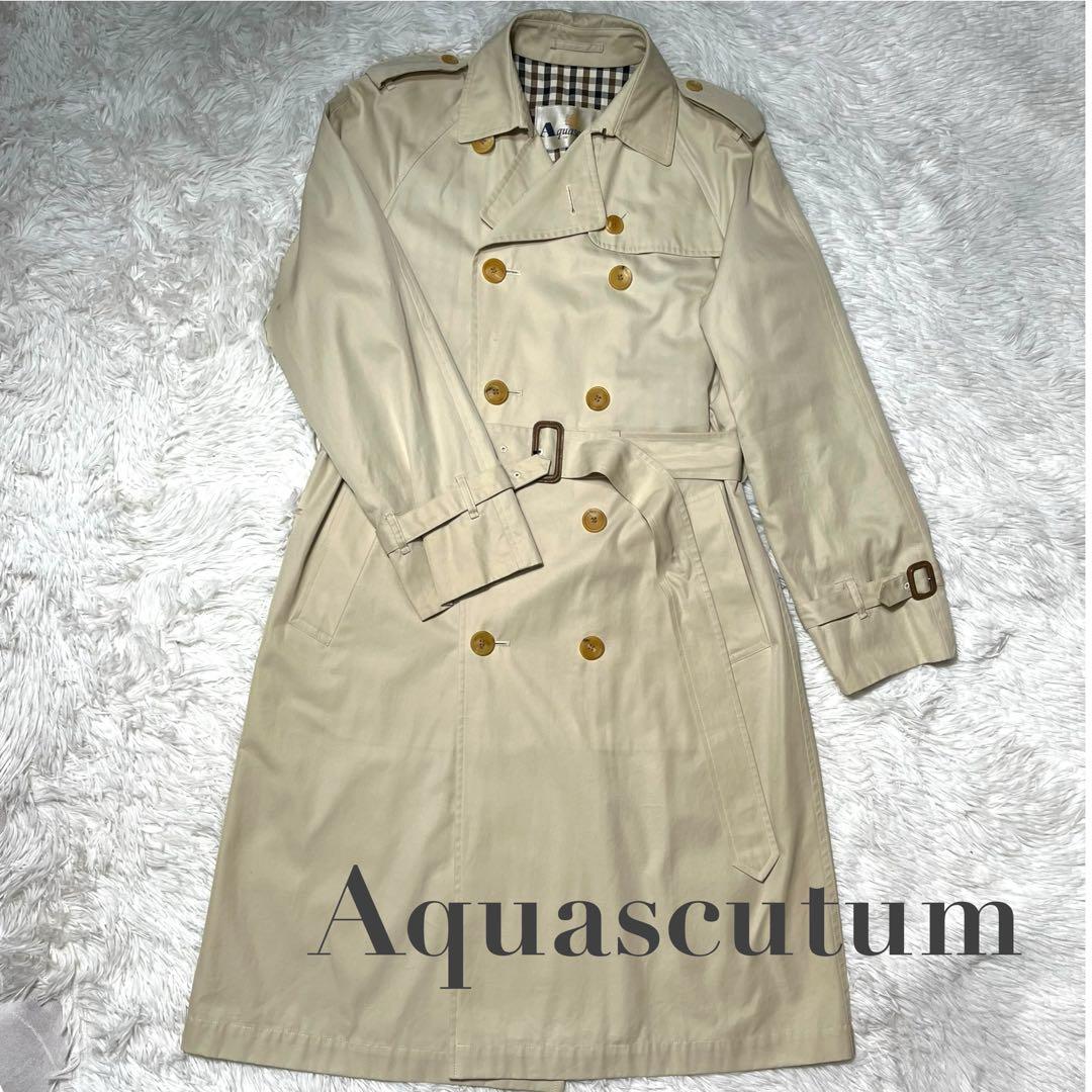 Aquascutum アクアスキュータム　コート　トレンチコート　ベージュ　Ｌ