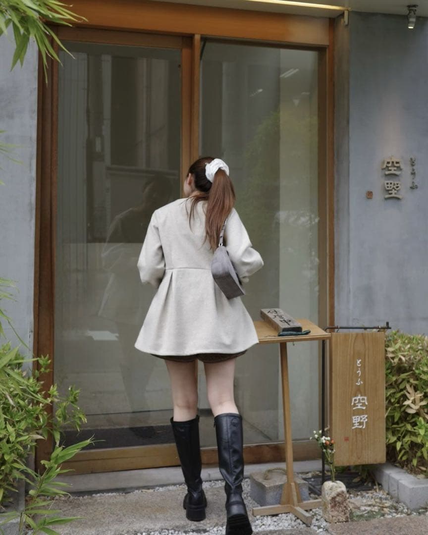 【完売品】jumelle メルトンペプラムトップ