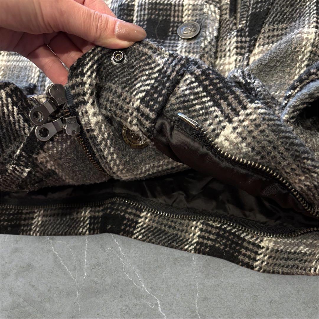 PPFM ジャケット　ダブルブレスジャケット　y2k ナポレオン　チェック柄