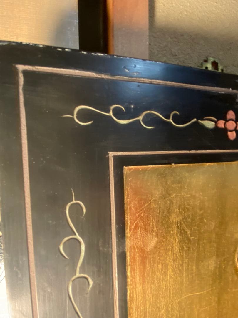 2802❣️ 中国　金屏風　アンティーク