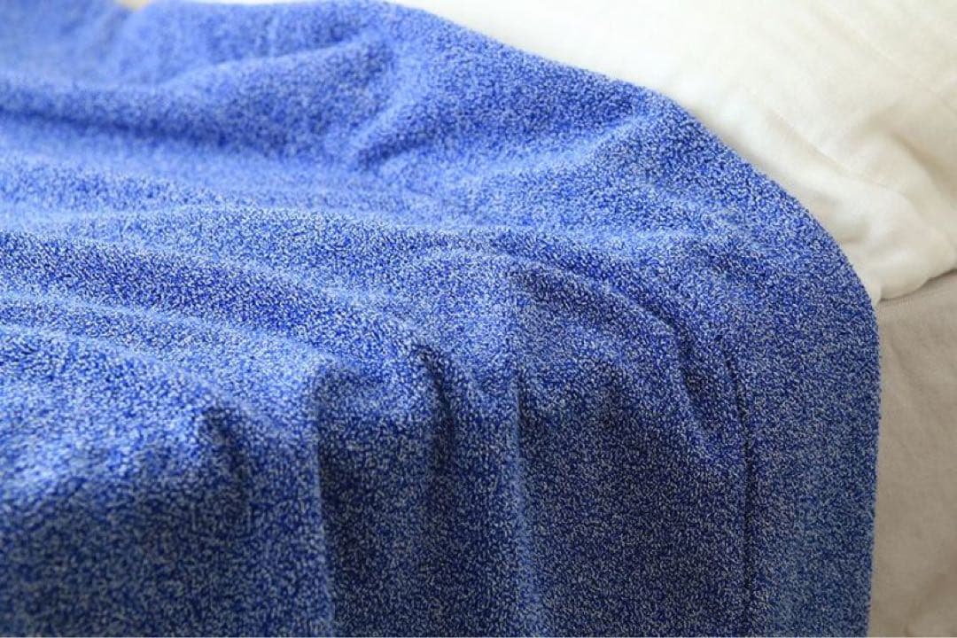 ★¥19,800- イケウチオーガニック アップサイクルタオルケット ブルー ★