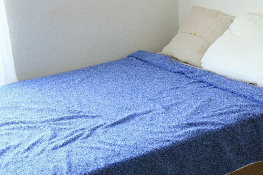 ★¥19,800- イケウチオーガニック アップサイクルタオルケット ブルー ★