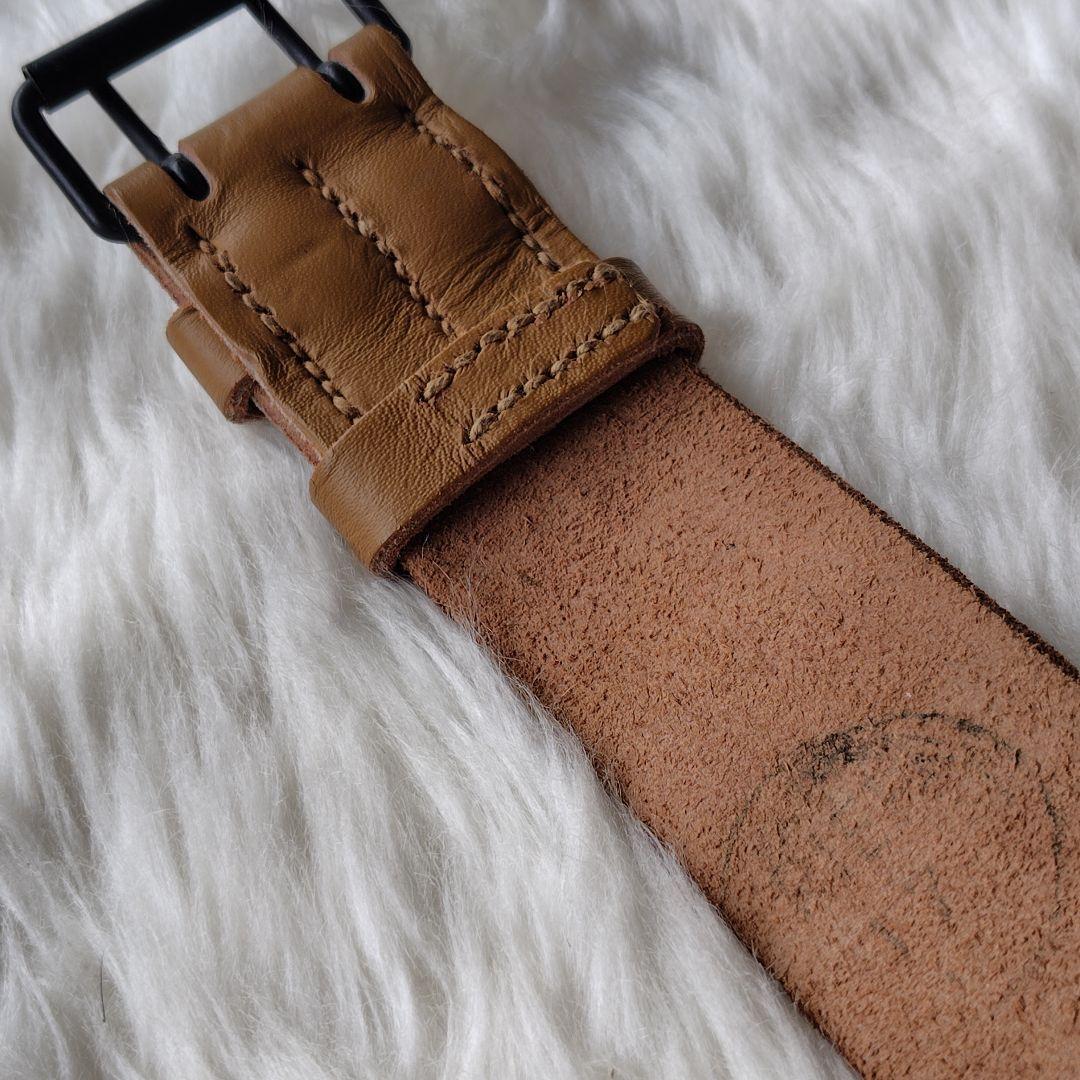 ✨マルジェラサンプリング✨デッドストック★フランス軍★ダブルピン★レザーベルト