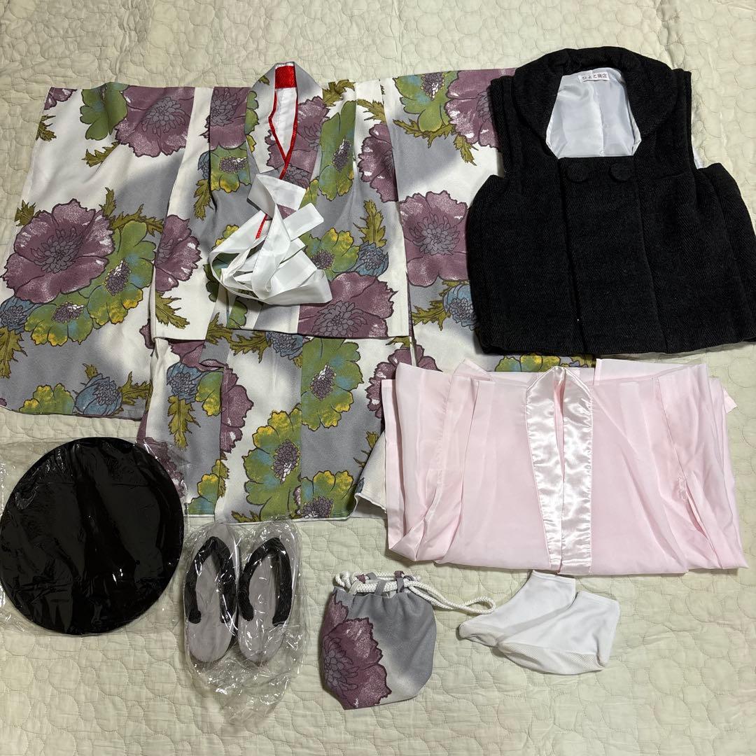 ひよこ商店　utatane 七五三　太正浪漫　被布　着物　3歳