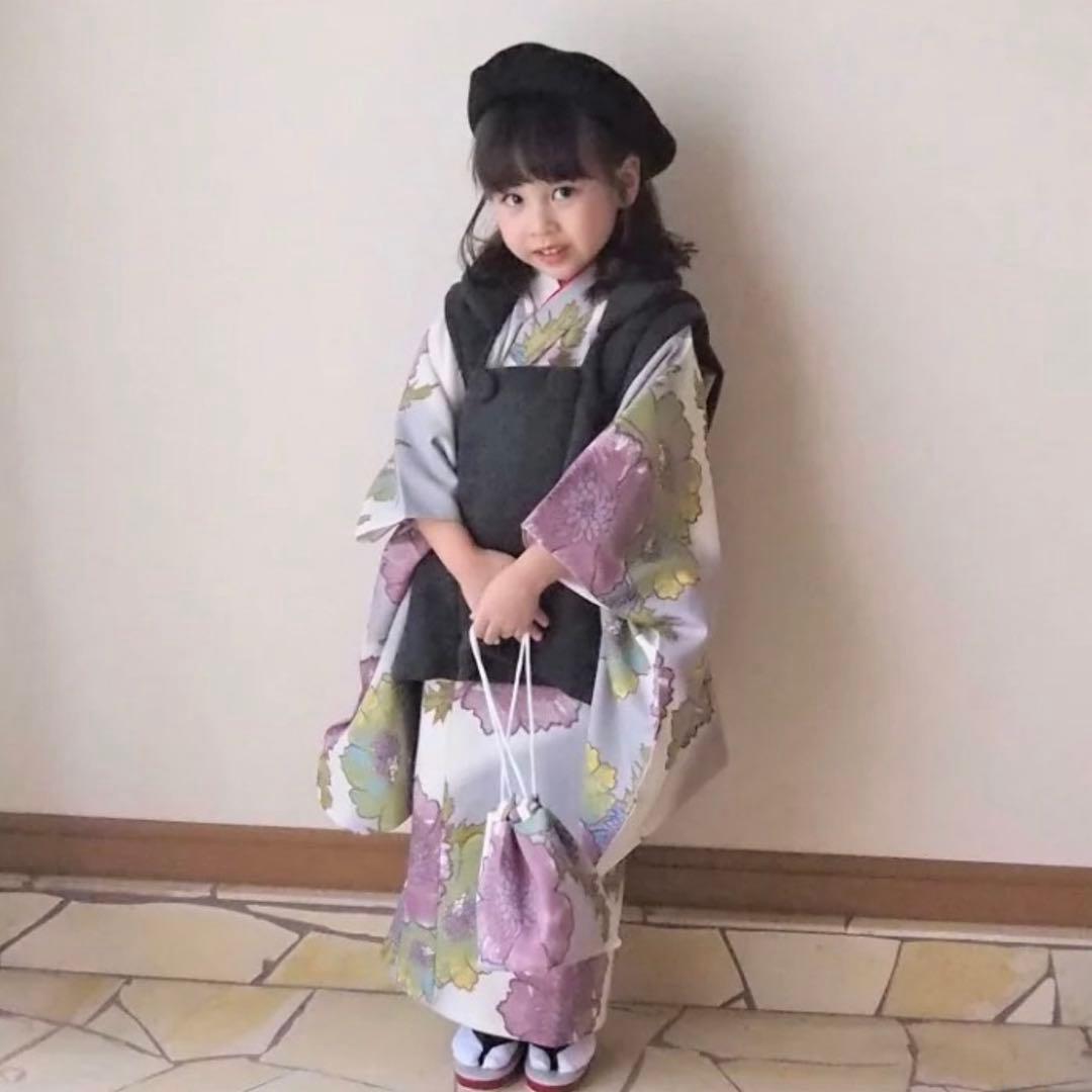 ひよこ商店　utatane 七五三　太正浪漫　被布　着物　3歳