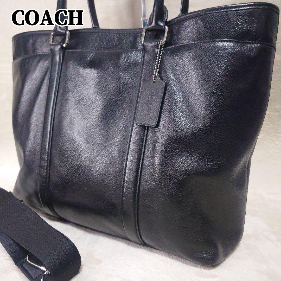 【美品】コーチ トートバッグ メトロポリタン 2way 大容量 A4収納可能 黒