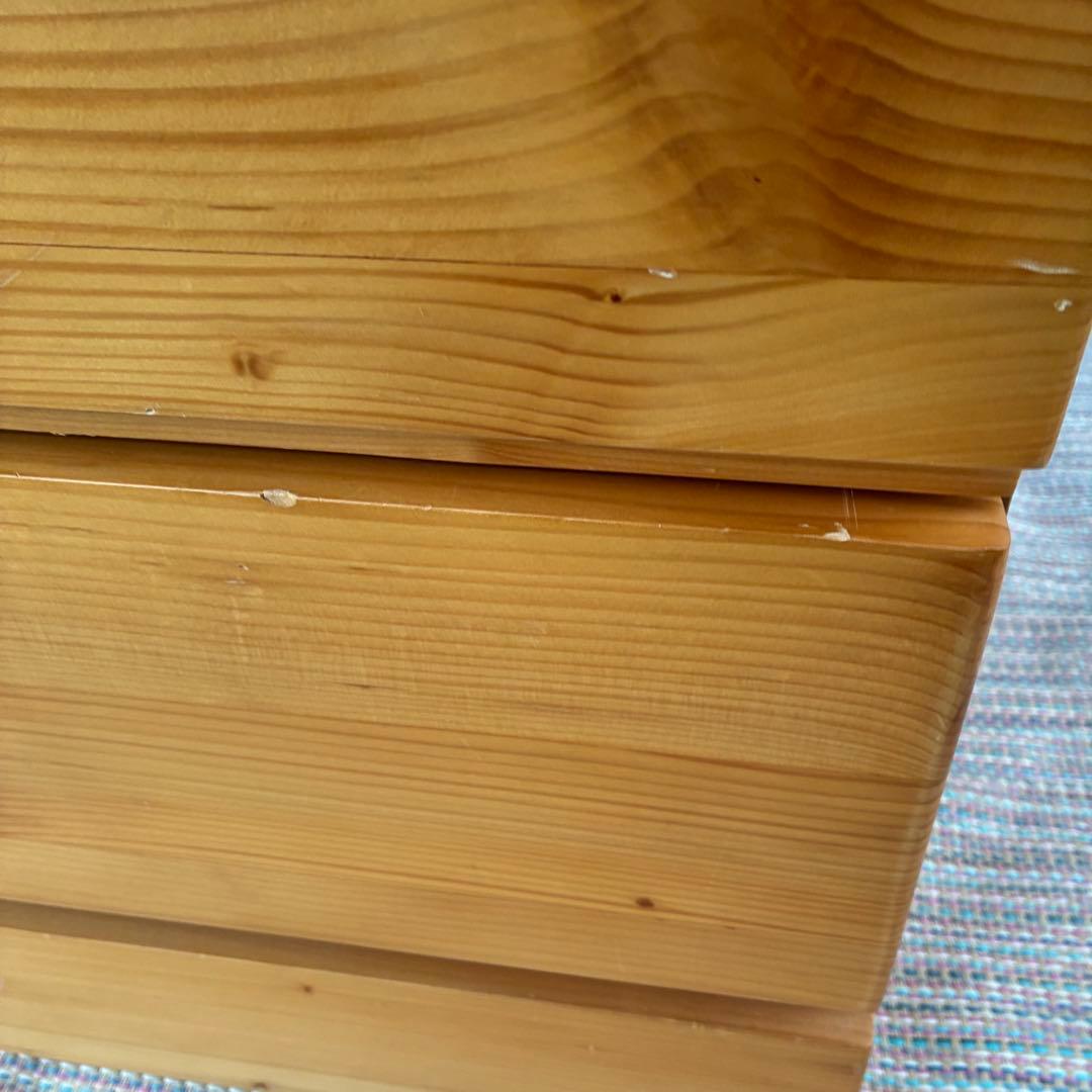【送料込】無印良品　パイン材　4段チェスト　タンス　チェスト　①