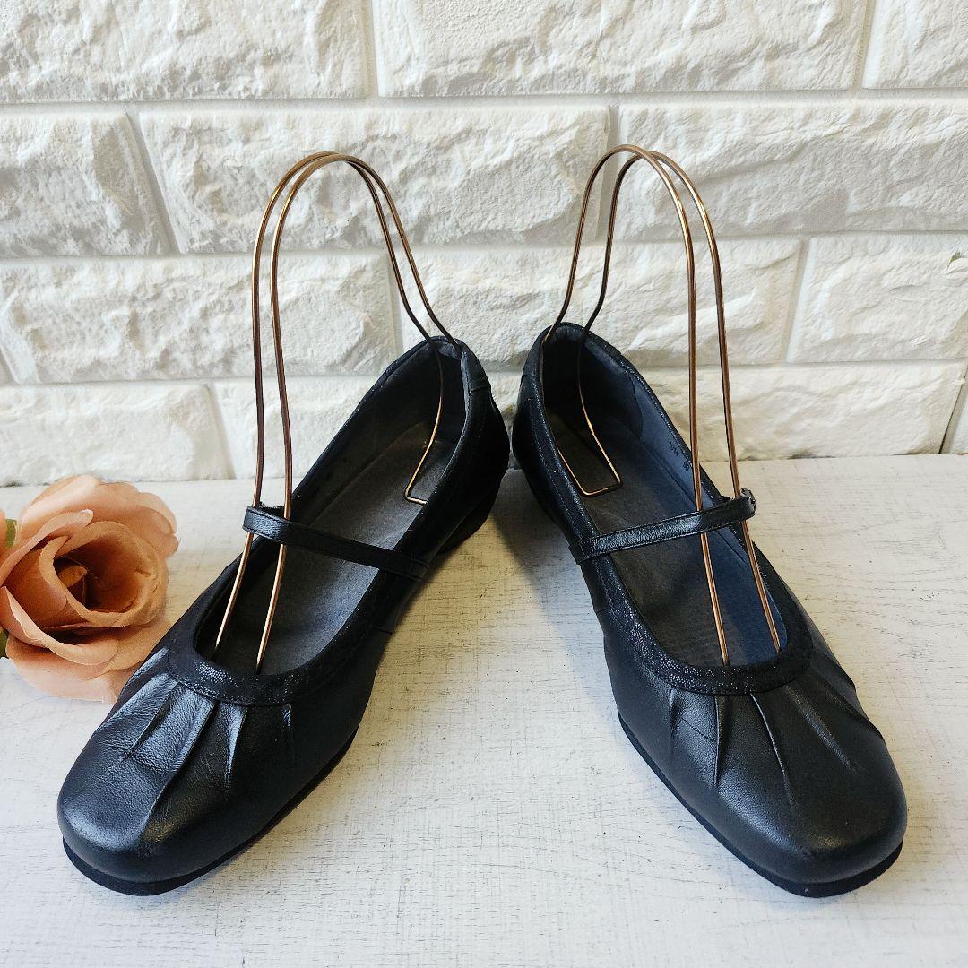 美品 asics walking✨コンフォートストラップパンプス 黒 4E