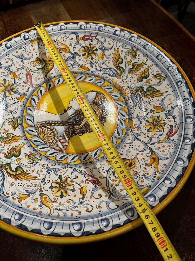 大皿イタリア製　大絵皿　イタリア製　装飾皿　陶器